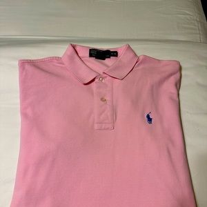 Pink polo shirt medium size
